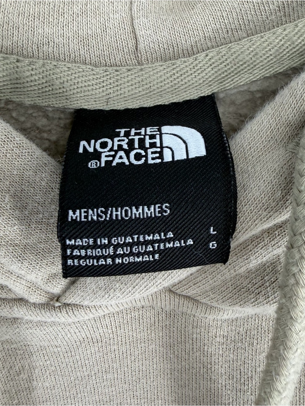The North Face Camo Logo Hoodie Mens Large Cream Streetwear Pullover Outdoor - Picture 4 of 7